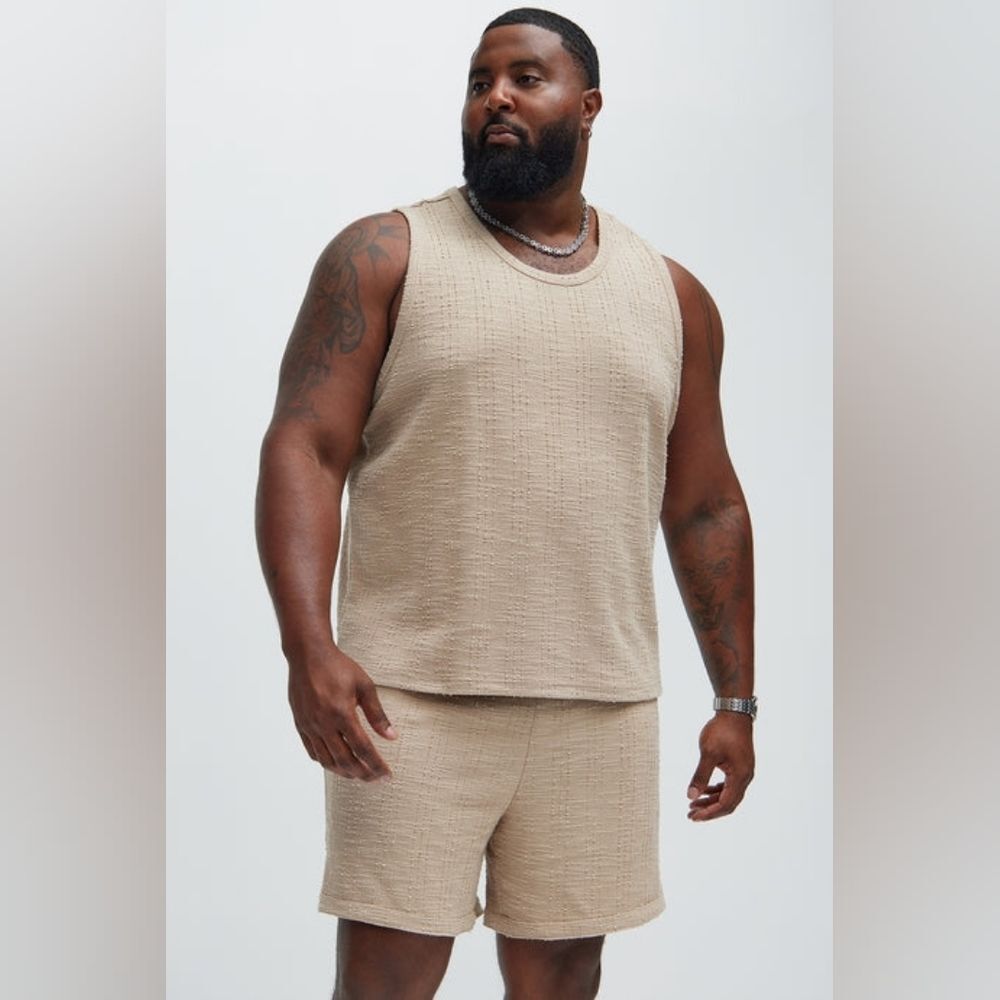 Jordan Textured Tank Top Tan